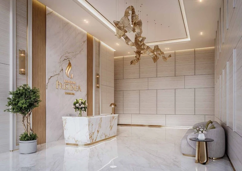 Tharwani Pristine Kharghar Double-Height Grand Entrance Lobby