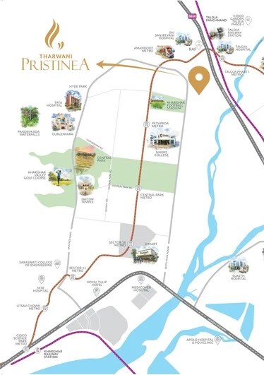 Tharwani Pristine Kharghar Strategic Location Map